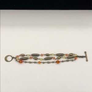 COPY - Brass Colored Bracelet with Toggle Closure